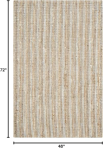 Vista 303 de SAFAVIEH Colección Natural Fiber NF447A - Tapete de pasillo, yute texturizado grueso tejido a mano de 0.75 pulgadas de grosor, ideal para zonas