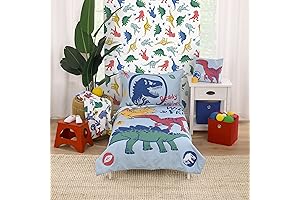 NoJo Universal Jurassic World Wild and Free Blue, Green, and Yellow Dinosaur...