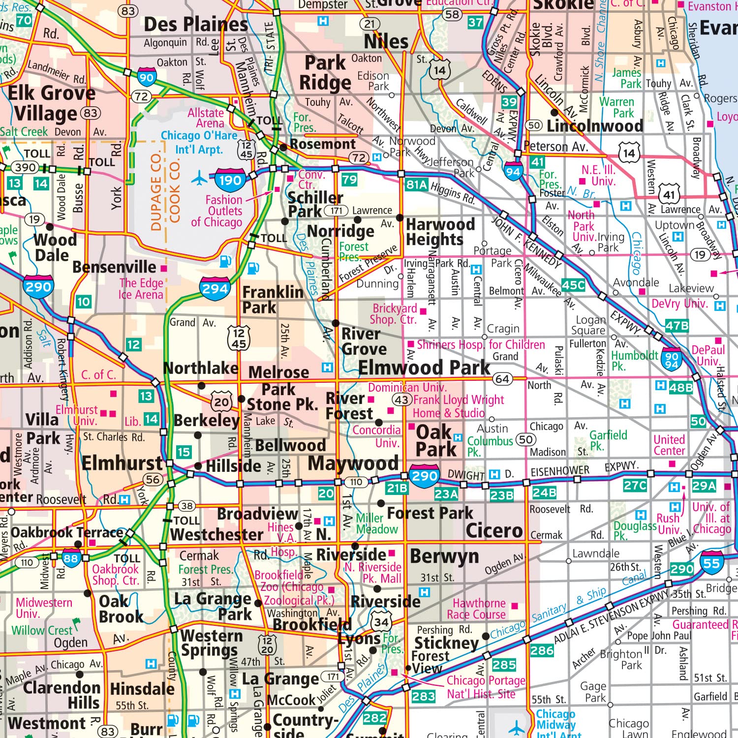 Rand McNally Easy to Fold: Illinois State Laminated Map - Image 6