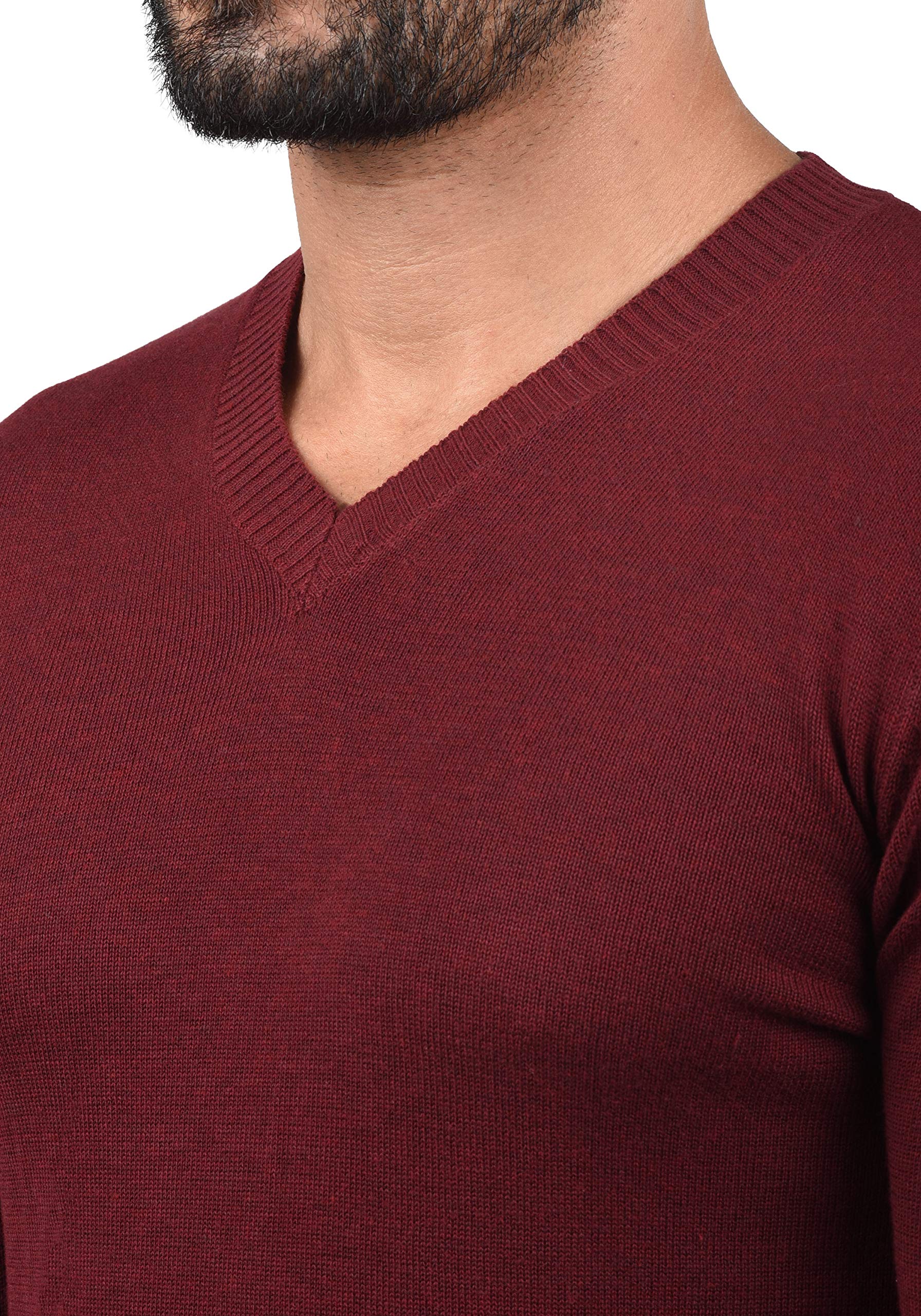 BLEND Lasse Maglione Pullover Maglieria da Uomo con Collo A V
