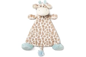 Colby Giraffe Sky Blue Children's Plush Rattle Blankie