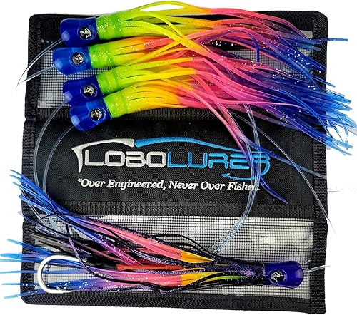 Lobo Lures #207 Skipjack híbrido UV Big Game Trolling Lure - Señuelo para margaritas (8.0 in)