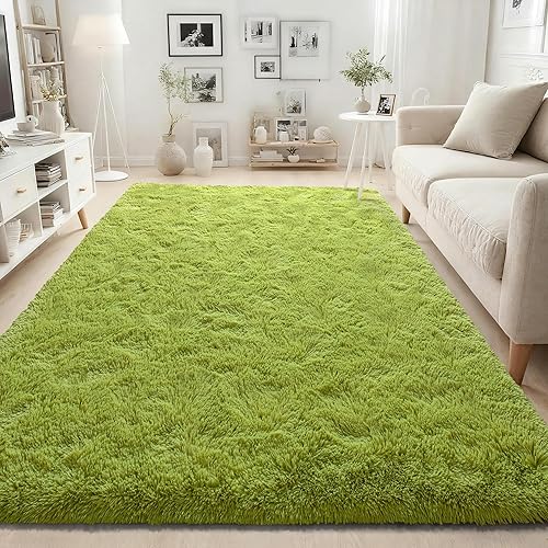 Miniatura 2 de ISEAU Alfombra de área mullida, lanuda y cómoda para interiores, dormitorio de niños y niñas, dormitorio de bebés, tapete para piso al lado de la