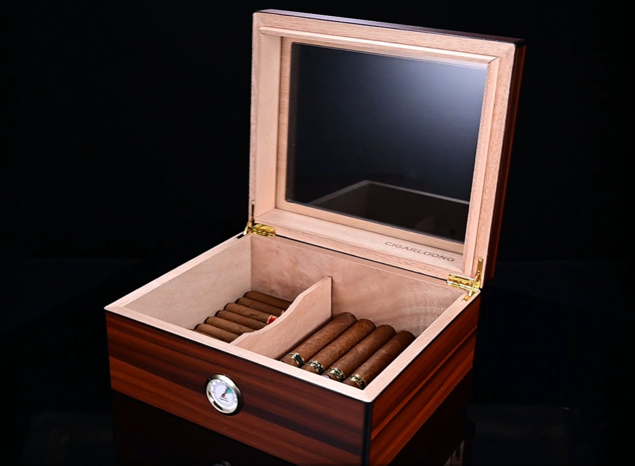 Amazon.co.jp: CIGARLOONG 葉巻ケース シガーヒュミドール 杉材 大容量
