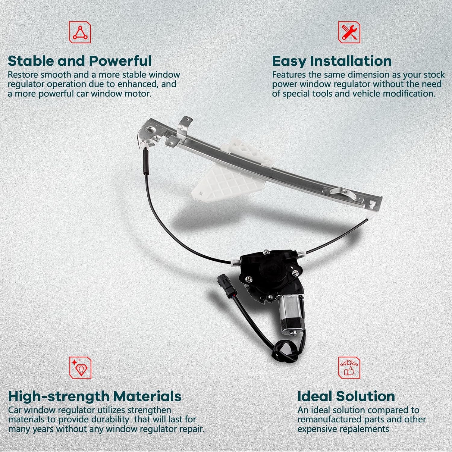 FINDAUTO 741-597 Power Window Regulator fit for Jeep Grand for Cherokee for 1999-2000, Window Regulator and Motor Assembly,Rear Right Passenger Side