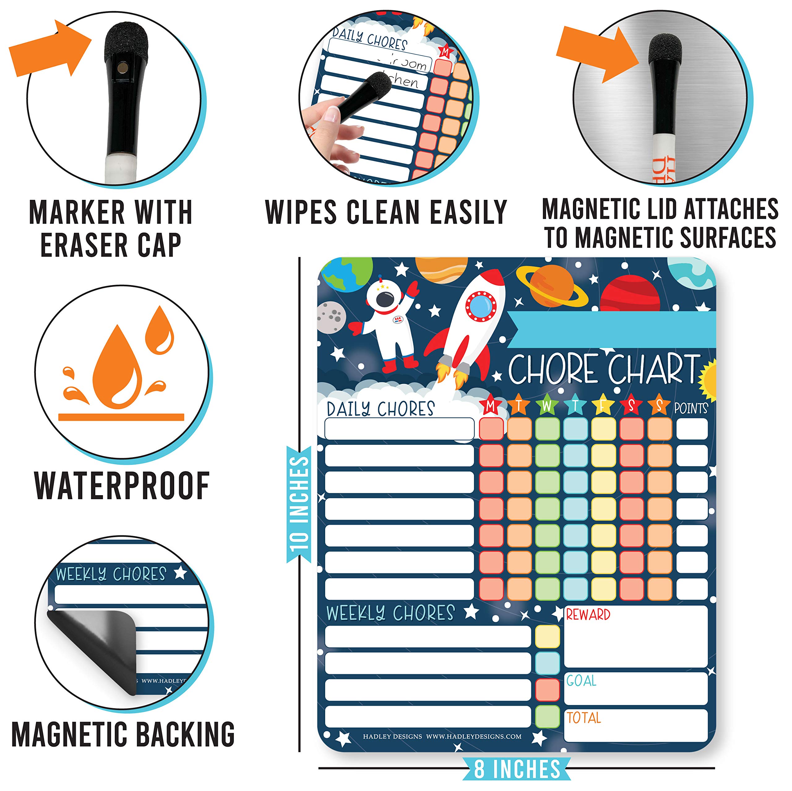Snapklik.com : Space Magnetic Chores Chart For Kids Chore Tracker ...