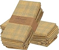 Vista 41 de RUVANTI Juego de 12 servilletas de algodón 100%, 20 x 20 pulgadas, lavables, suaves, absorbentes, servilletas de algodón para fiestas, Navidad