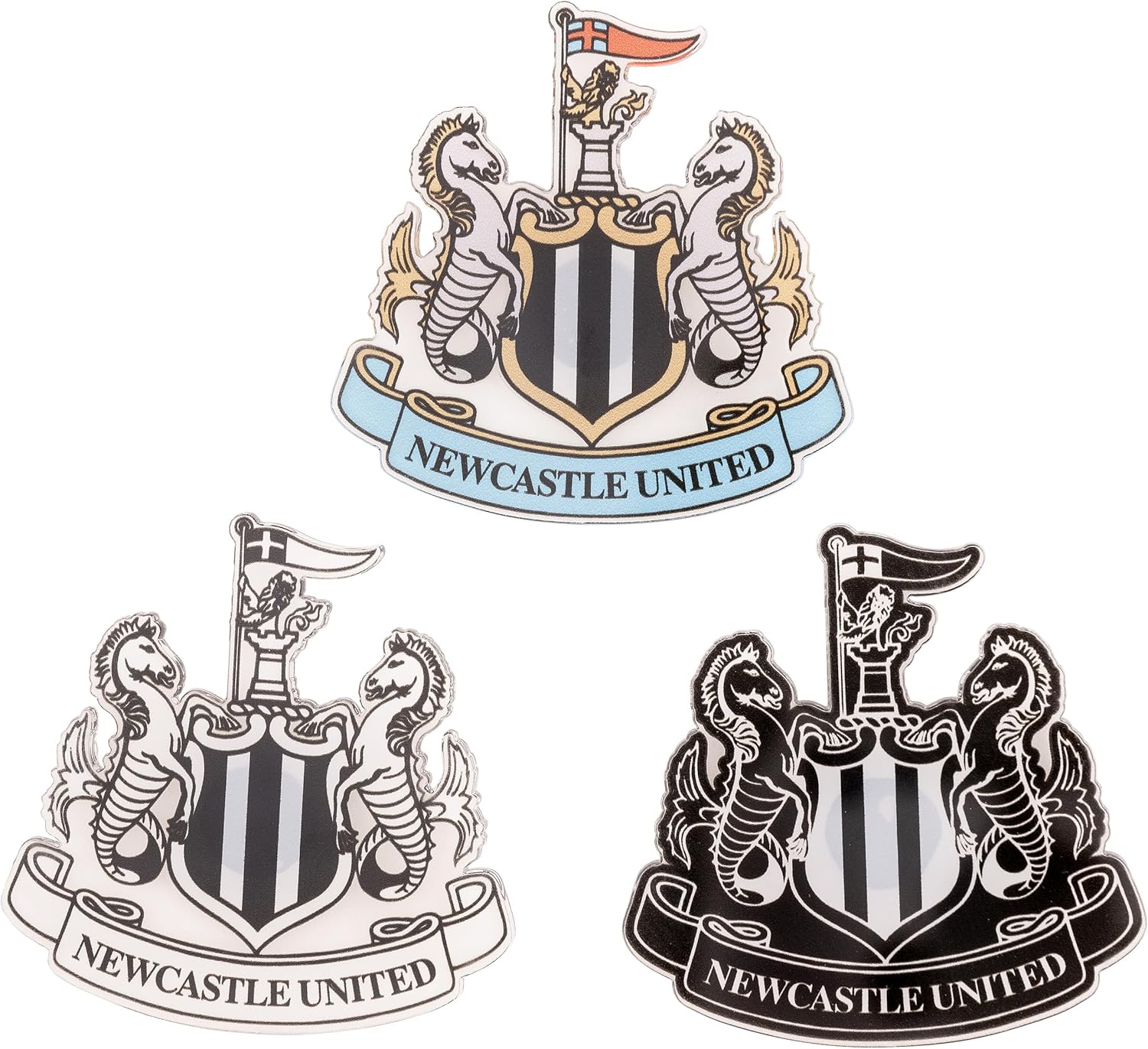 Desert Cactus Newcastle United FC Acrylic Magnet 3 Pack NUFC Magpies English Club Soccer Futbol Officially Licensed (Magnet Set A)