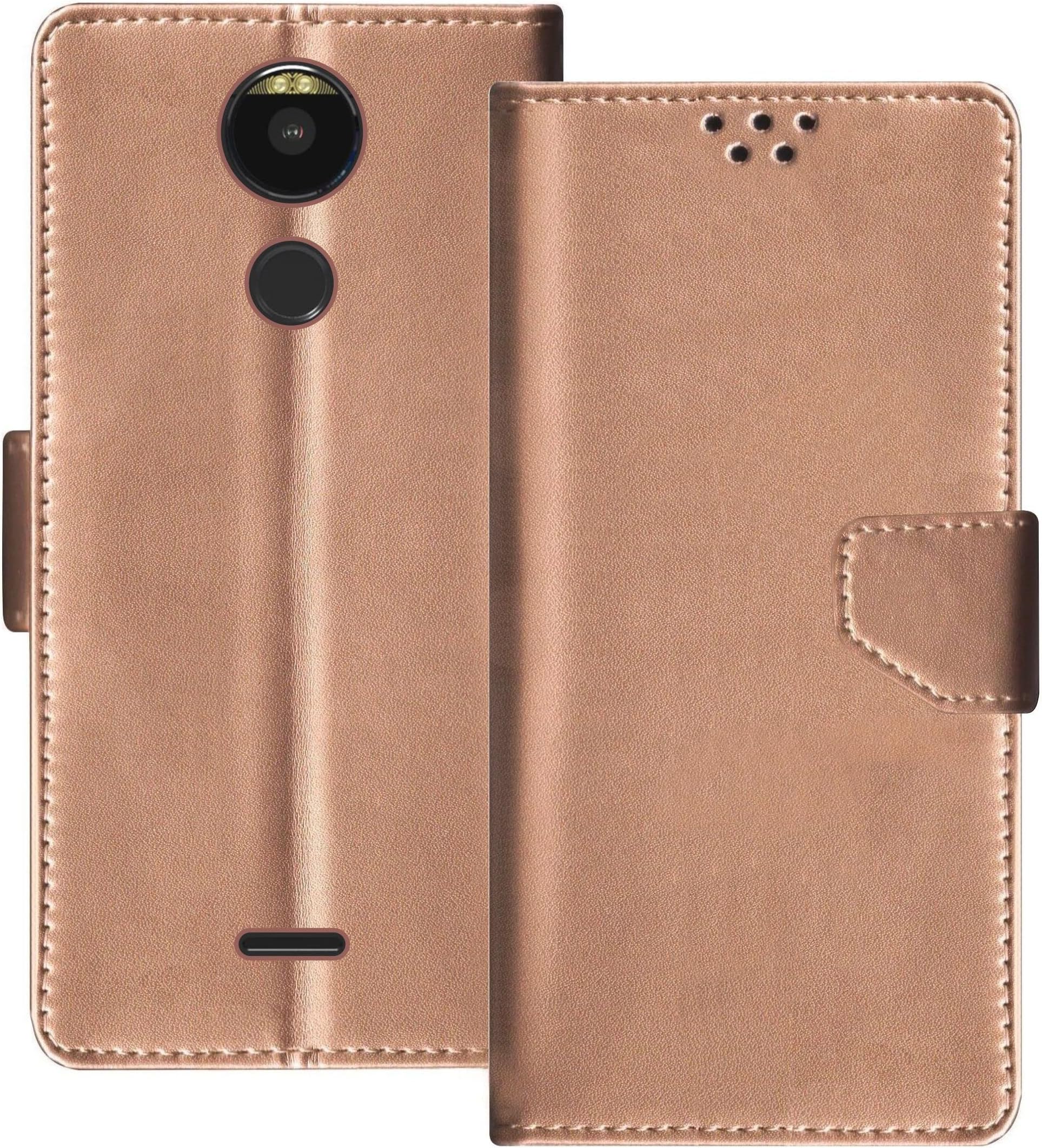 SBMS Pu Leather Flip Cover for Kult Beyond (Gold)