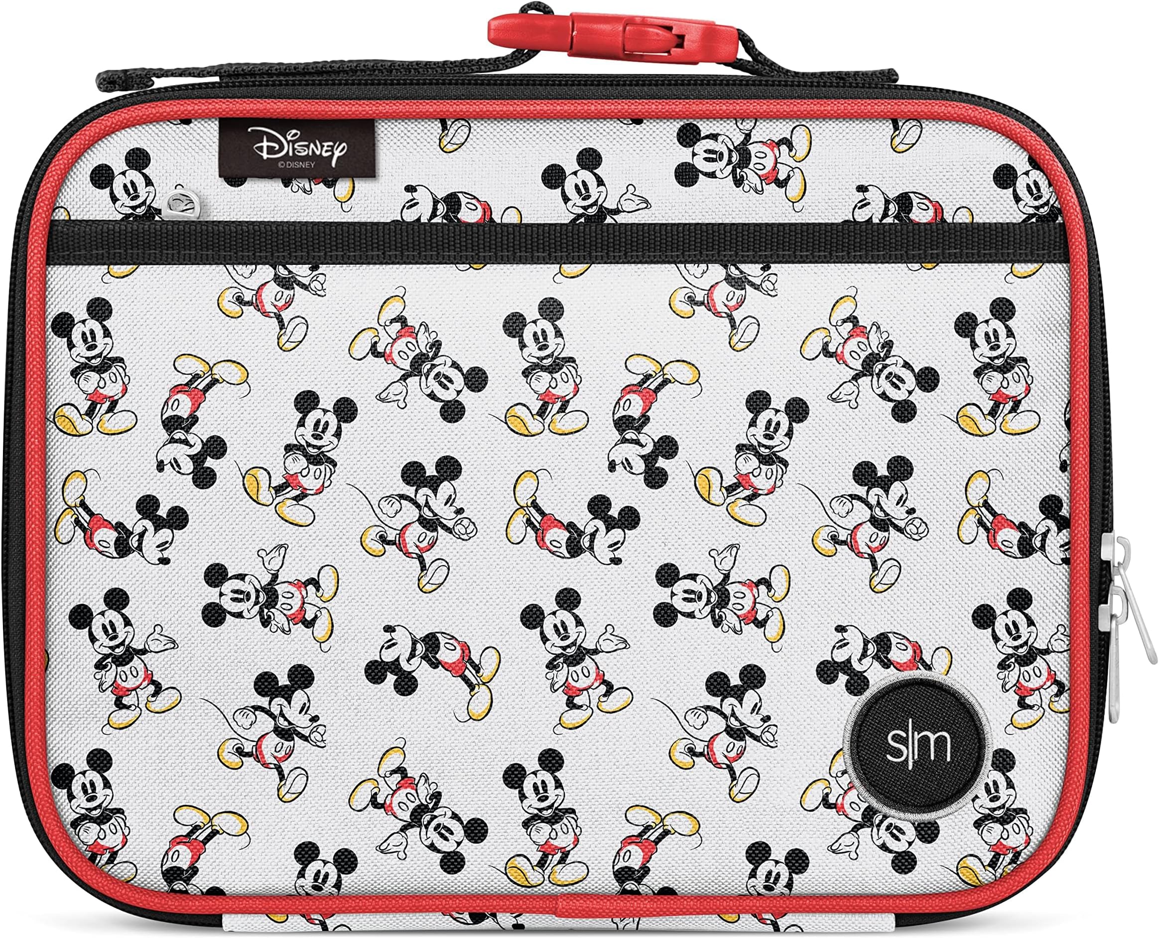 Simple Modern Disney Kids Lunch Box for Toddler | Reusable Insulated Bag for Boys | Meal Containers for School with Exterior and Interior Pockets | Hadley Collection | Mickey Mouse Retro