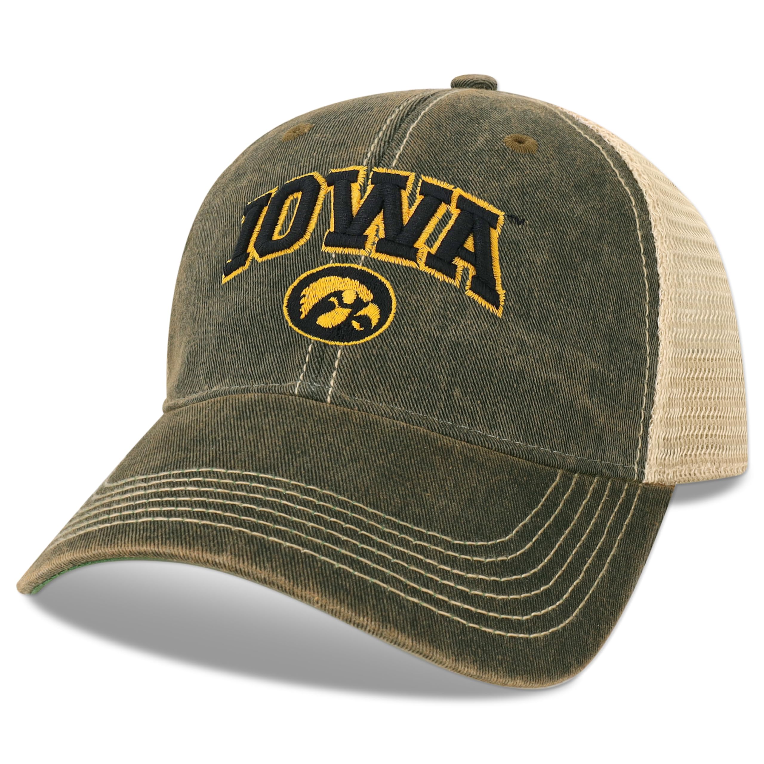 Legacy NCAA Officially Licensed Baseball Cap, Lightweight Cap for Men and Women, One Size, Snapback Closure, Black Trucker, One Size