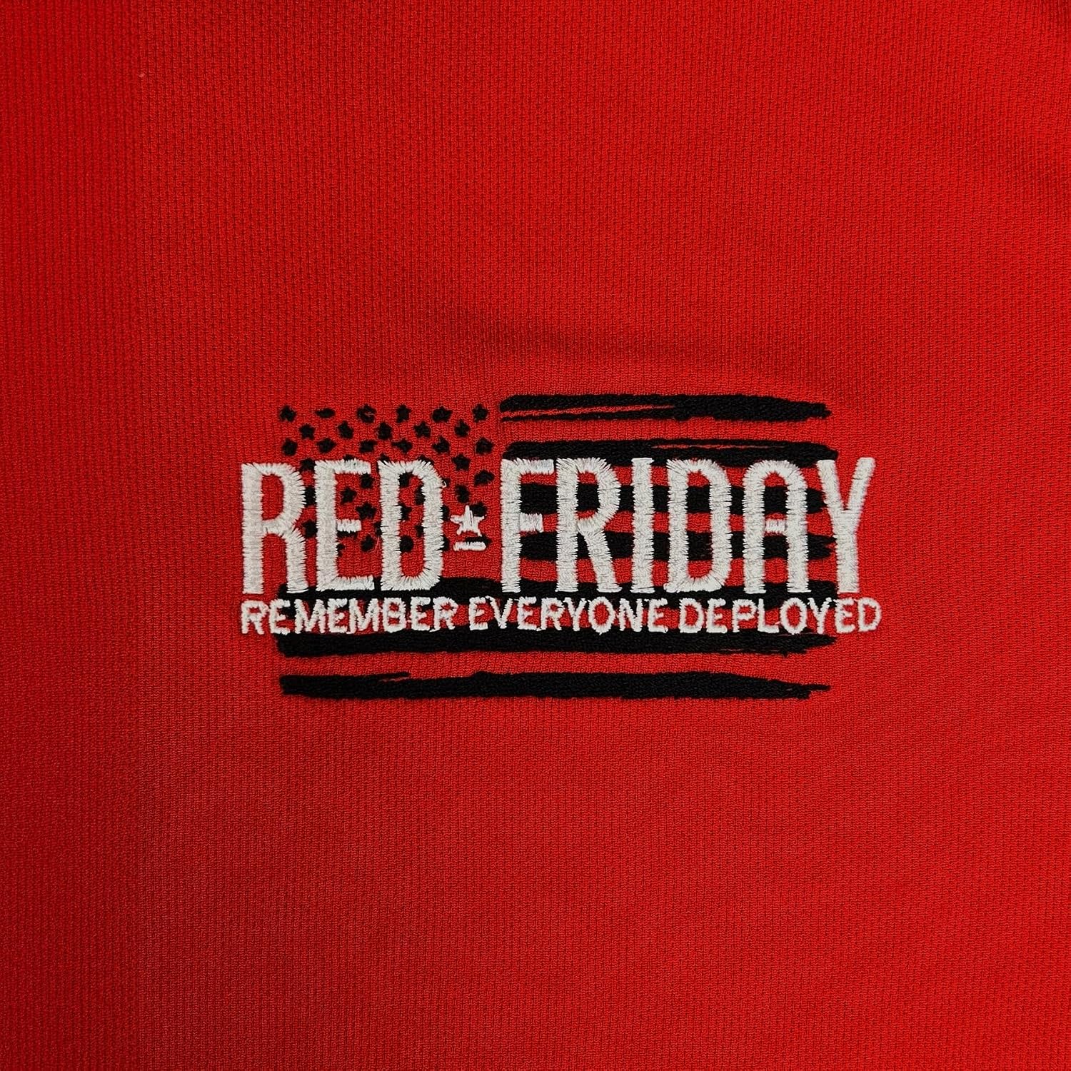 Armed Forces Gear RED Friday Embroidered Performance 1/4 Zip (Red)