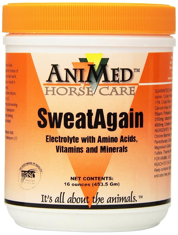 Suplemento de eletrólitos para cavalos ANIMED SweatAgain 1 Lb