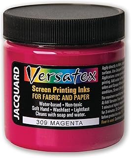 Versatex Print Ink by Jacquard, Semi-Transparent, Water-Based, 4oz Jar, Magenta