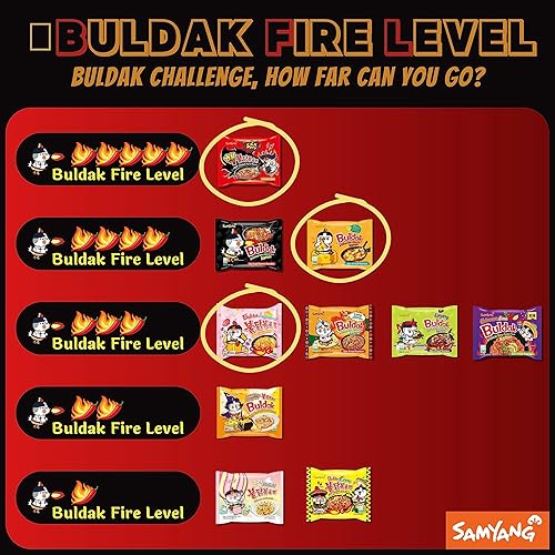 Miniatura 2 de Buldak Ramen Fideos de 3 sabores de fideos variados  2 unidades picantes, carbonara, queso  Total 3 unidades (1 paquete cada uno)  Fideos ramen