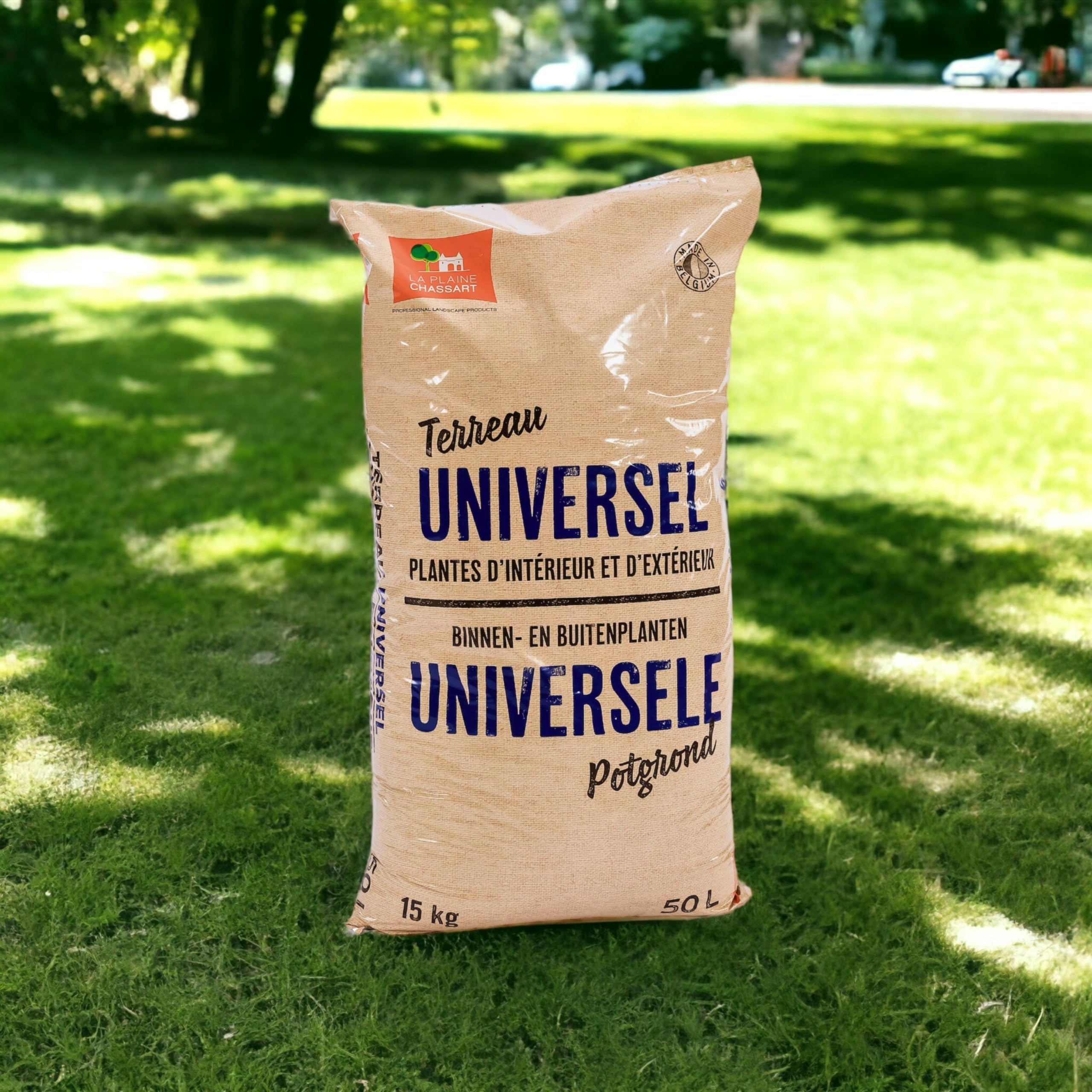 La Plain Chassart Universal-Pflanzerde - Für alle Pflanzen-Sorten im Garten & Indoor - Nährstoffreiche Formel mit Torf - Erde für Zimmerpflanzen, Balkonpflanzen & Outdoor-Pflanzen - 50 Liter