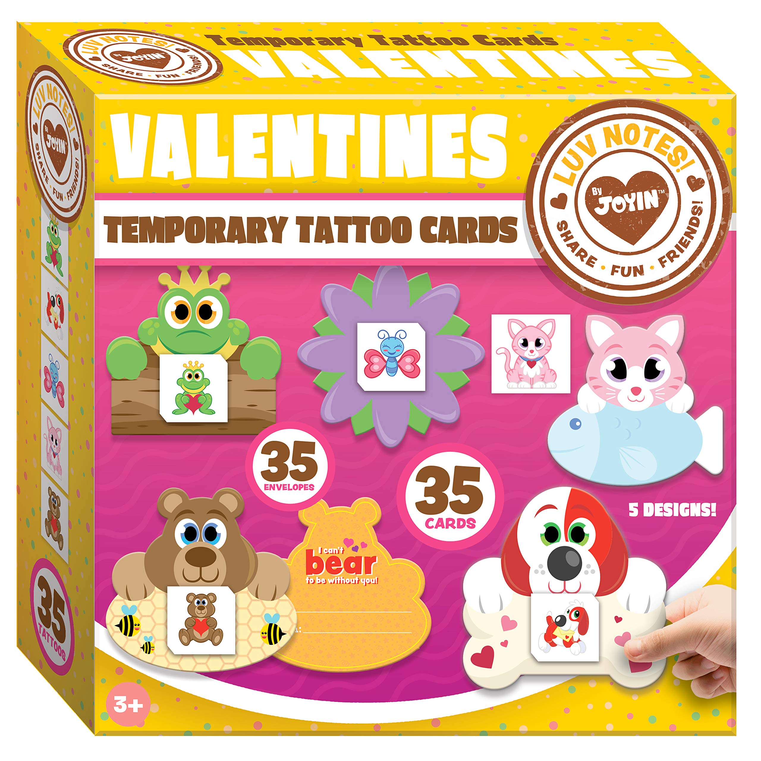 Buy JOYIN 35 Packs Cards For With Animal Themed Temporary Tattoos