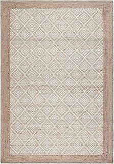 Nalani Textured Diamond Hand-Knotted Flatwoven 100% Natural Jute Area Ru...