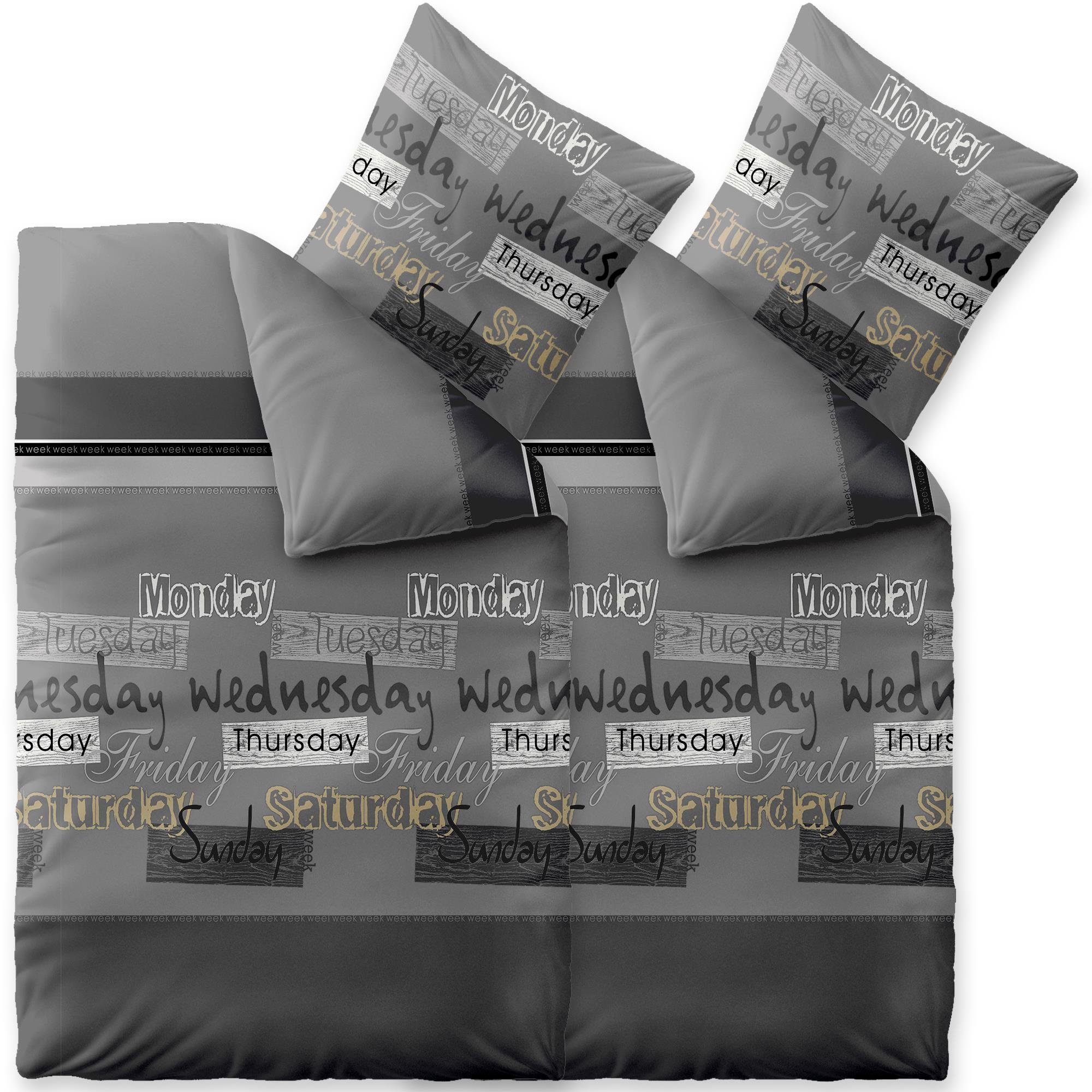 CelinaTex Fashion Bettwäsche 155x200 cm 4teilig Baumwolle Iris Punkte Weiß Blau Grau
