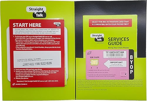 Straight Talk Tarjeta Nano SIM para red T-Mobile y teléfono GSM desbloqueado