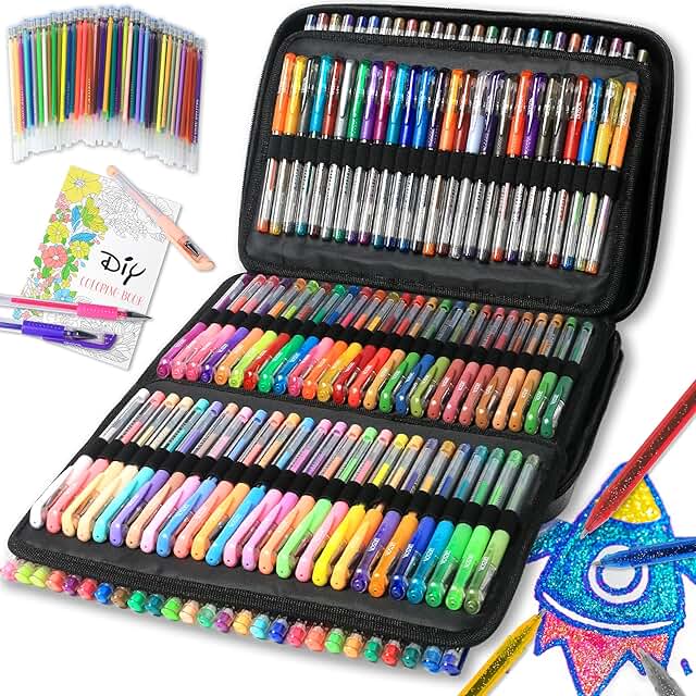 320 Pack Gel Pens for Adult Coloring Book, 160 Colors Artist Pens Includ...