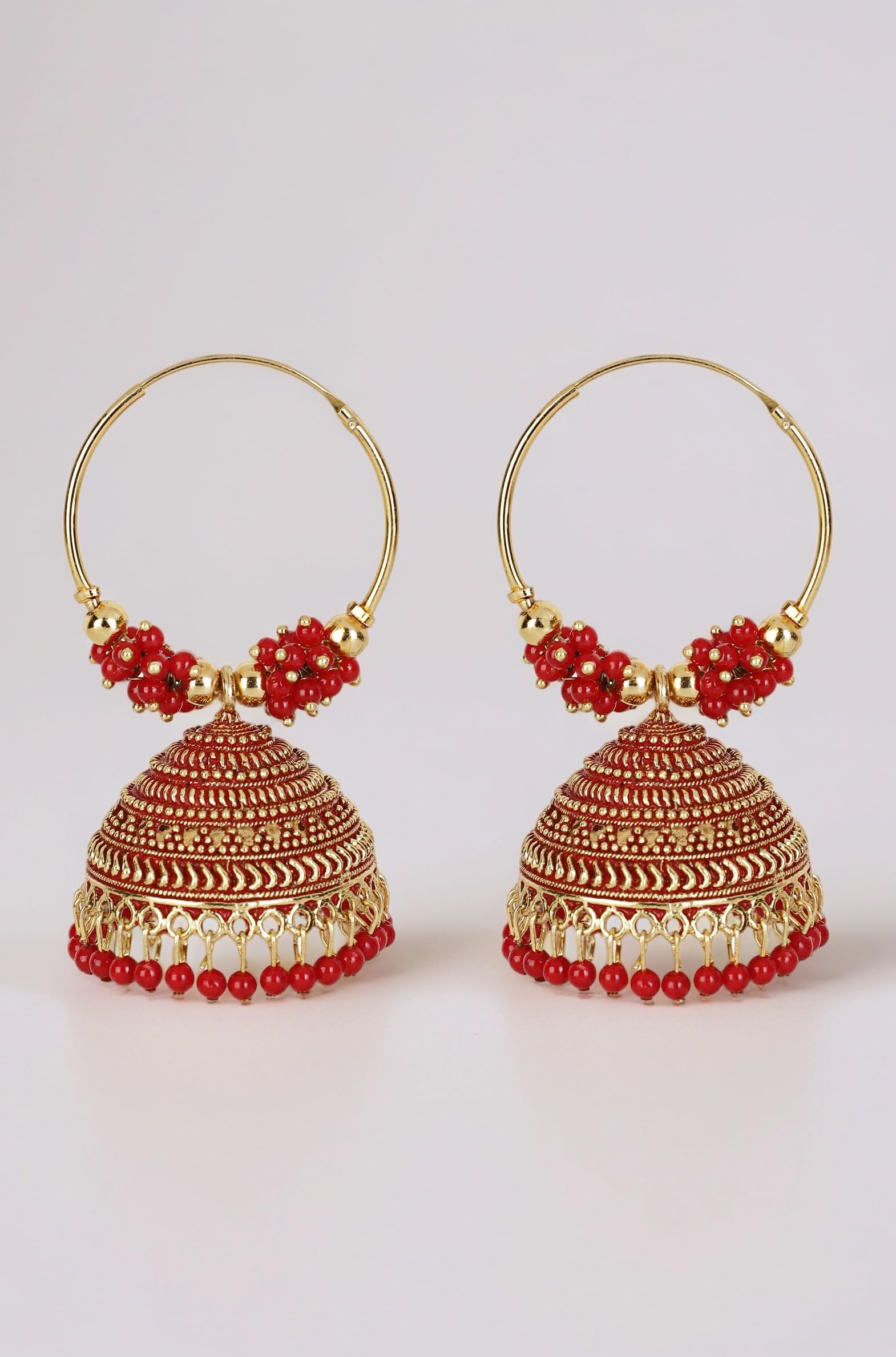 Latest Stylish Traditional Hoop Jhumki Earrings for Women & Girls