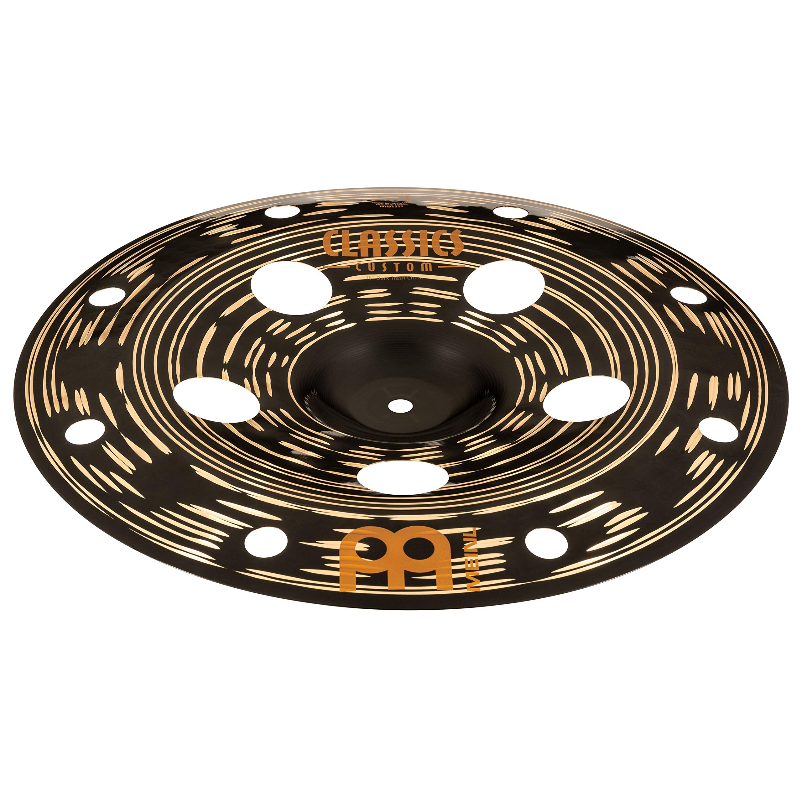 Meinl Cymbals Classics Custom Dark Piatto Trash China 16 pollici (40,64cm) per Batteria - Bronzo B12, Finitura Scura, Prodotto in Germania (CC16DATRCH)