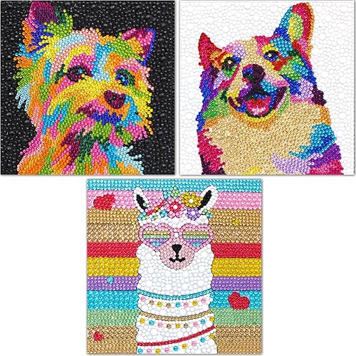 UiSdfuy Kits de arte de diamantes para niños, artes y manualidades de 8, 9, 10, 11 y 12 años, arte de diamantes para niños, arte de gemas paquete de