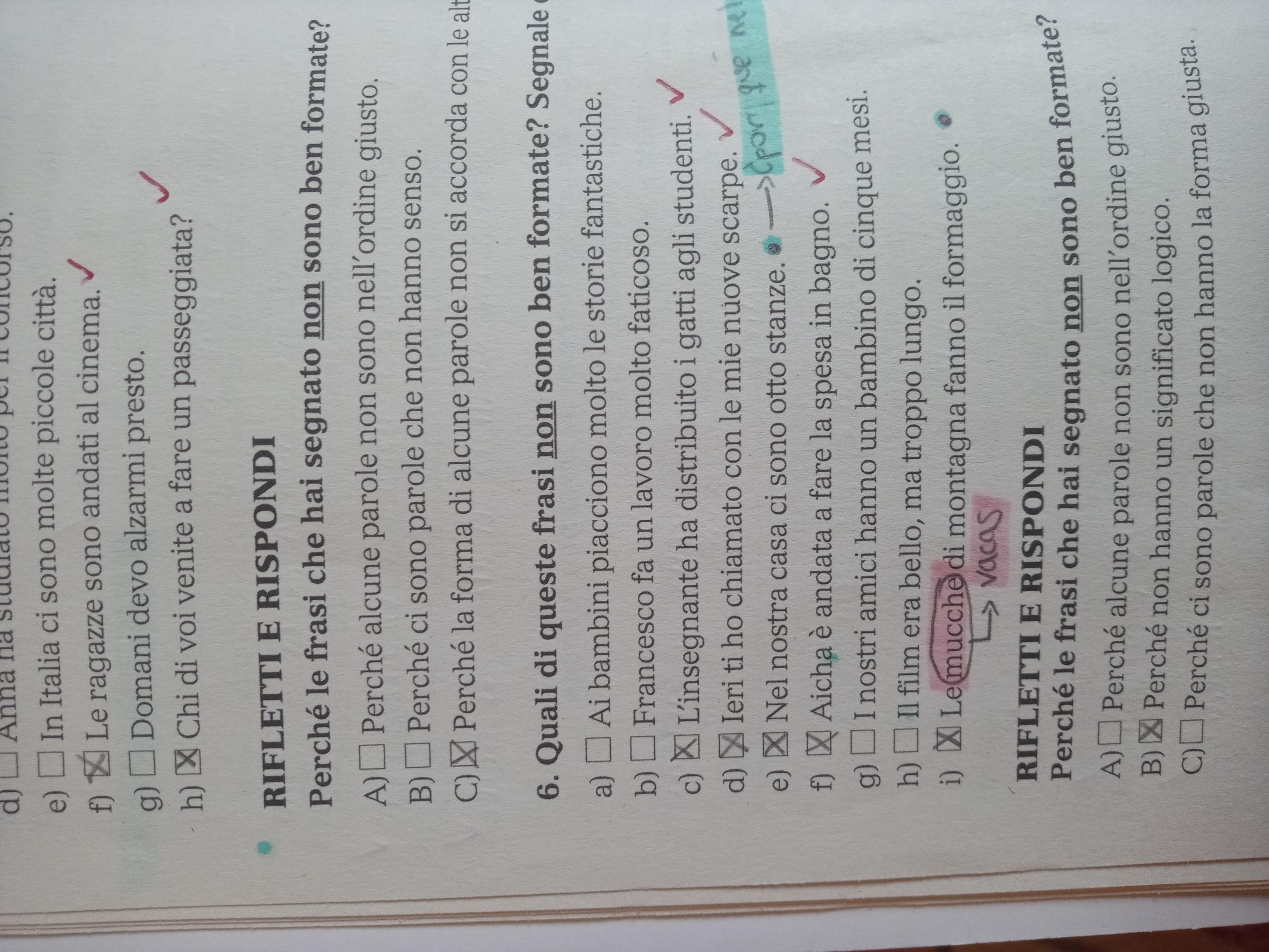 Esercizi di grammatica italiana per stranieri (Scuola d'italiano