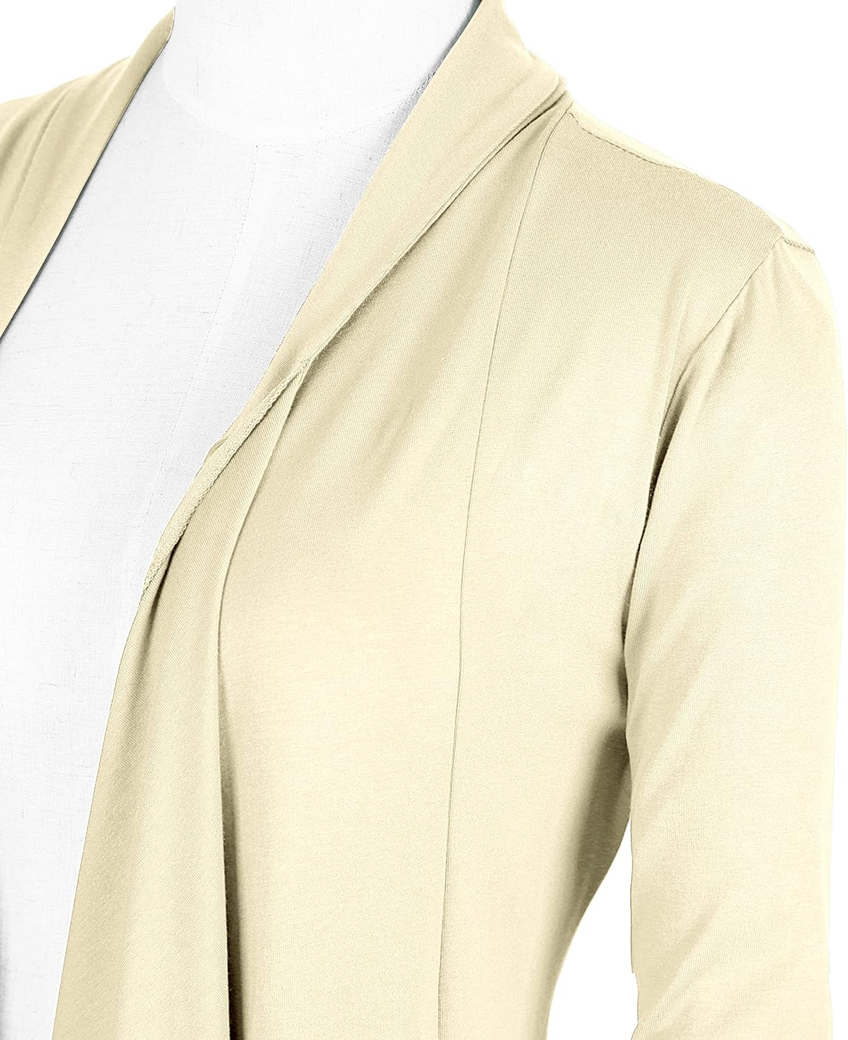 Urban CoCo Women's Drape Front Open Cardigan Long Sleeve Irregular Hem - Image 4