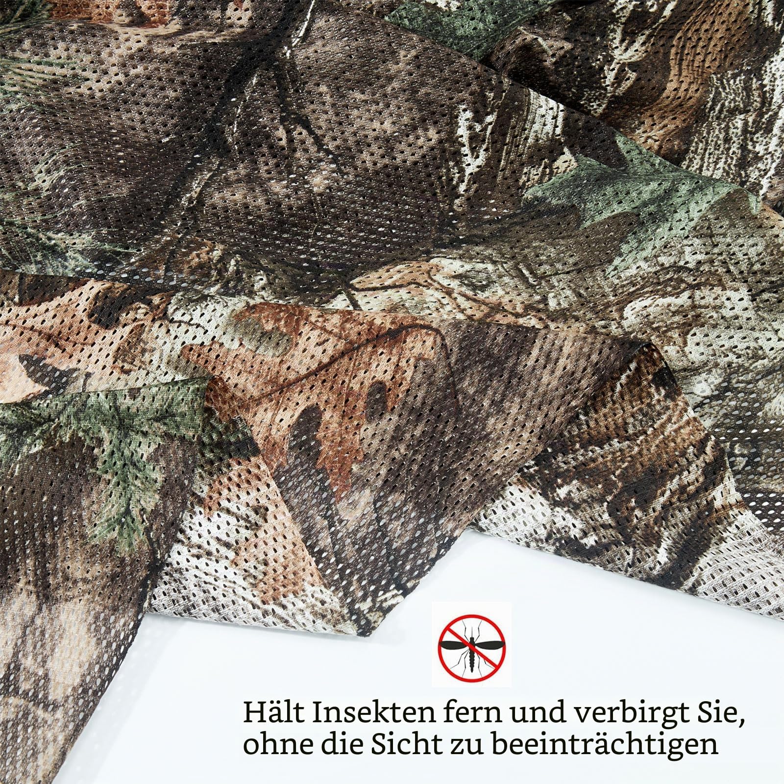 WINWAY Tarnnetz 75D Leichtes Stofftuch Camouflage Netz für Sonnenschutz Sichtschutz Tarnung Jagd Garten Camping Dekoration und vieles mehr