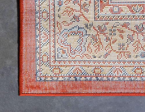 Vista 89 de Unique Loom Reza Collection- Alfombra, Polipropileno, Marrón Marrón/ marfil