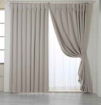 ドレープカーテン 110cm×90cm ライトベージュ 遮光 断熱 ドレープカーテン ライトベージュ 110cm×90cm 遮光 断熱 楽天