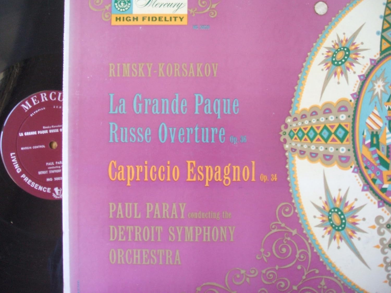 MERCURY LIVING PRESENCE RIMSKYKORSAKOV CAPRICCIO ESPAGNOL LA GRANDE PAQUE RUSSE PARAY