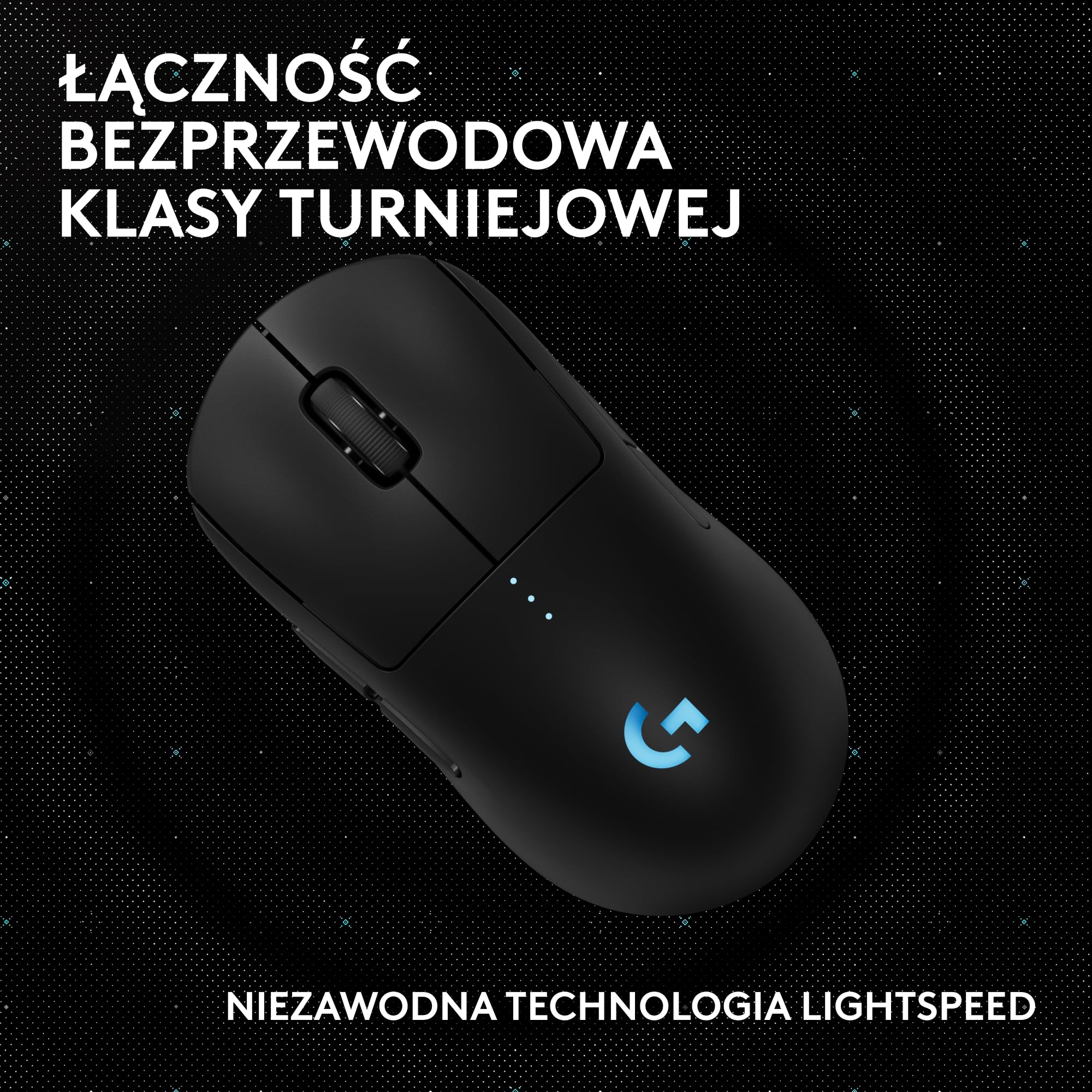 Bezprzewodowa mysz do gier PRO 2 LIGHTSPEED, do 4 konfigurowalnych i przełączanych magnetycznych przycisków bocznych, ładowanie przez USB-C, czujnik 32k DPI do komputerów PC/Mac