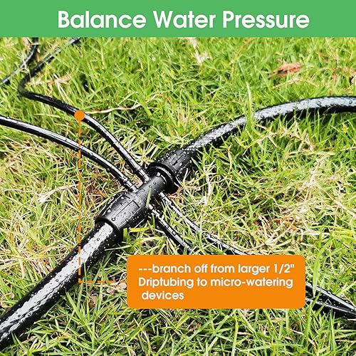 Miniatura 5 de Tubo de manguera de distribución de tubería de riego por goteo de 100FT 14 pulgadas para sistema de riego de jardín