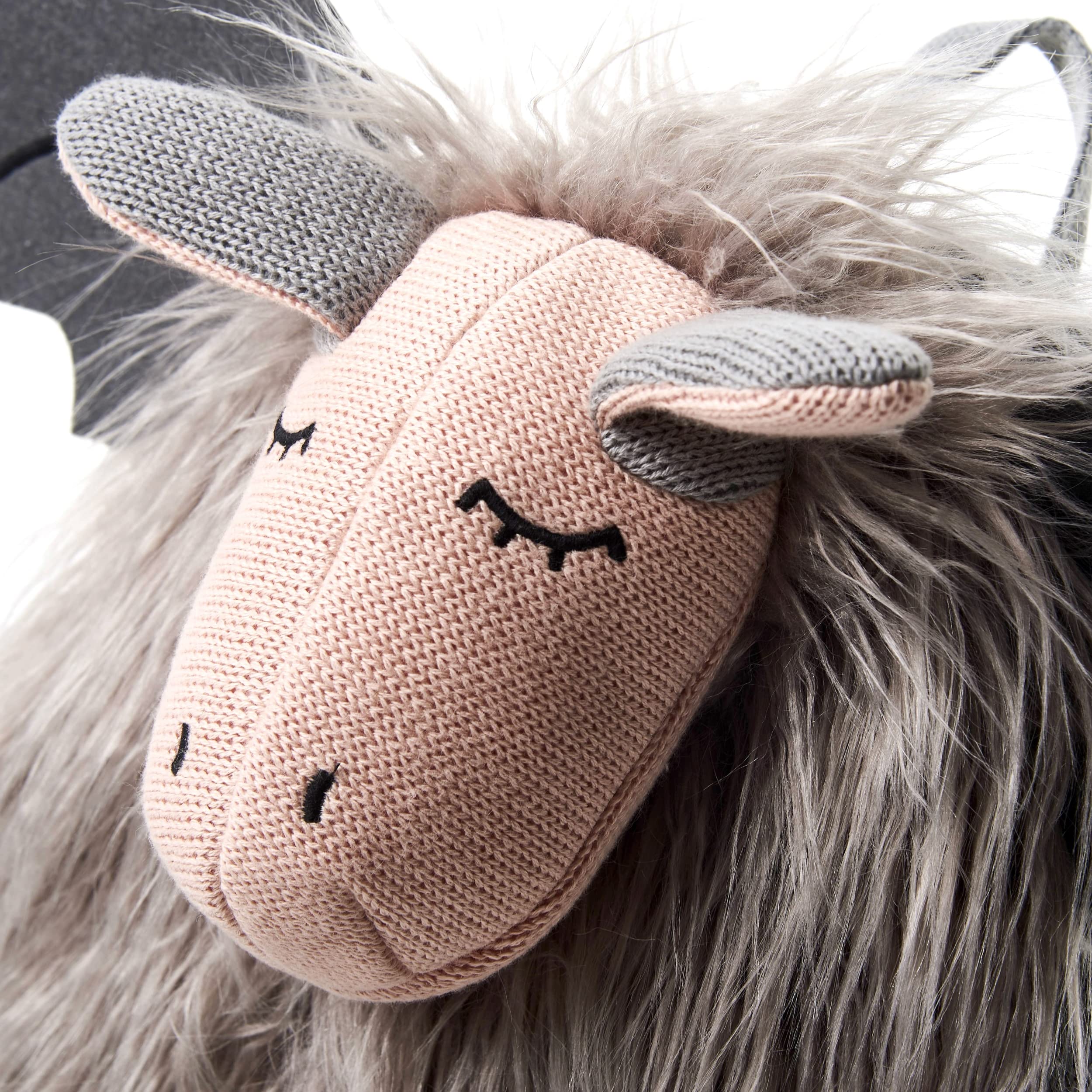 CROCHETTS | Plecak dziecięcy 2-5 lat Vampi do przedszkola tkany szydełkowany z hipoalergicznej wełny bawełnianej. Podwójny zamek błyskawiczny i regulowane uchwyty. Kolory szaro-różowe, Szary, różowy