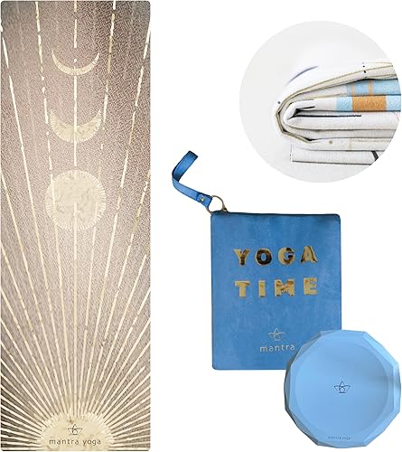 Mantra Yoga Travel PRO - Alfombrilla plegable de fitness y ejercicio con bolsa, ligera, compacta y ecológica, antideslizante y lavable, para todo