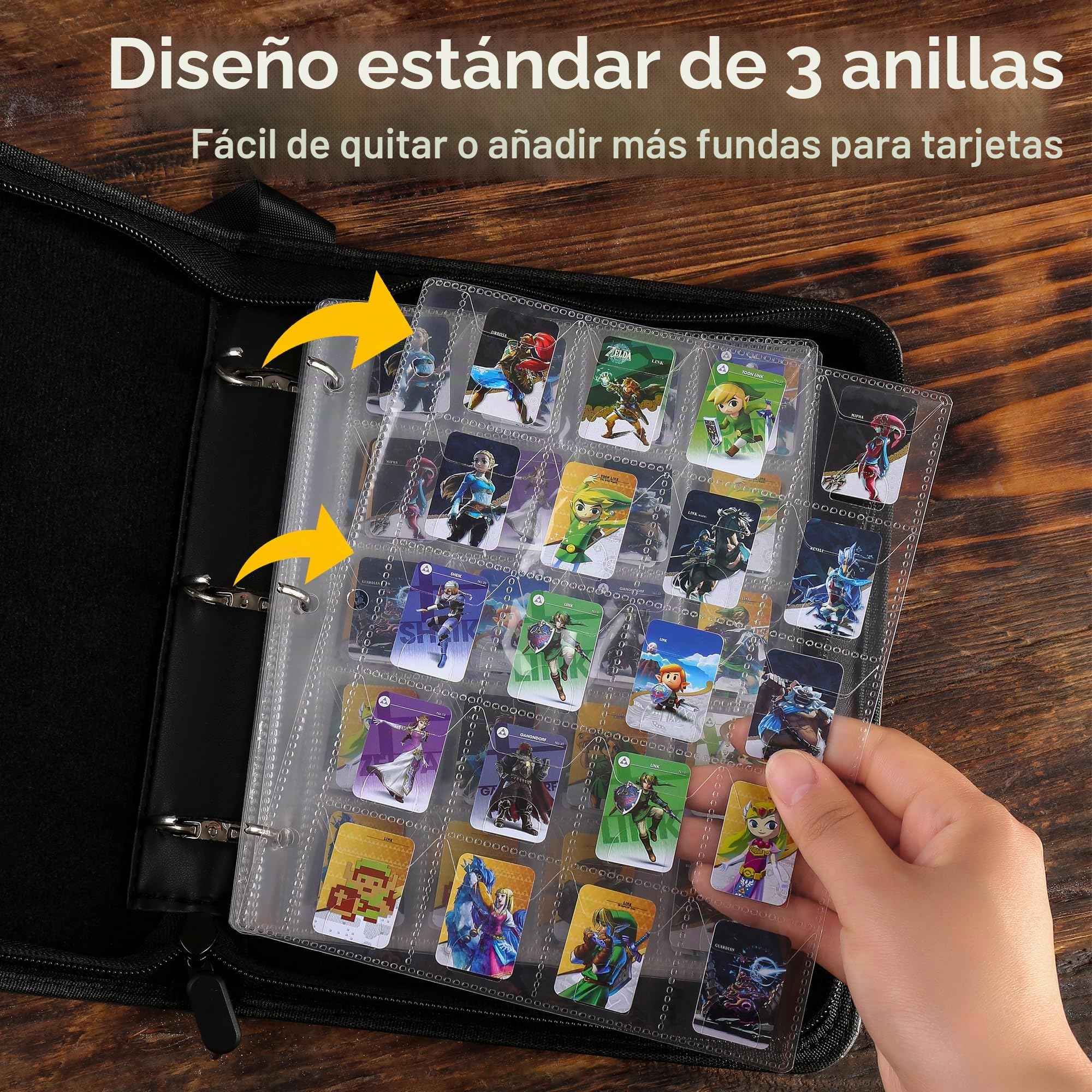 iofeiwak Más de 400 carpetas de tarjetas para mini tarjetas Amiibo, carpeta con 20 fundas compatible con tarjetas Zleda/Animal Crossing NFC Amiibo (0.8 x 1.2 pulgadas)