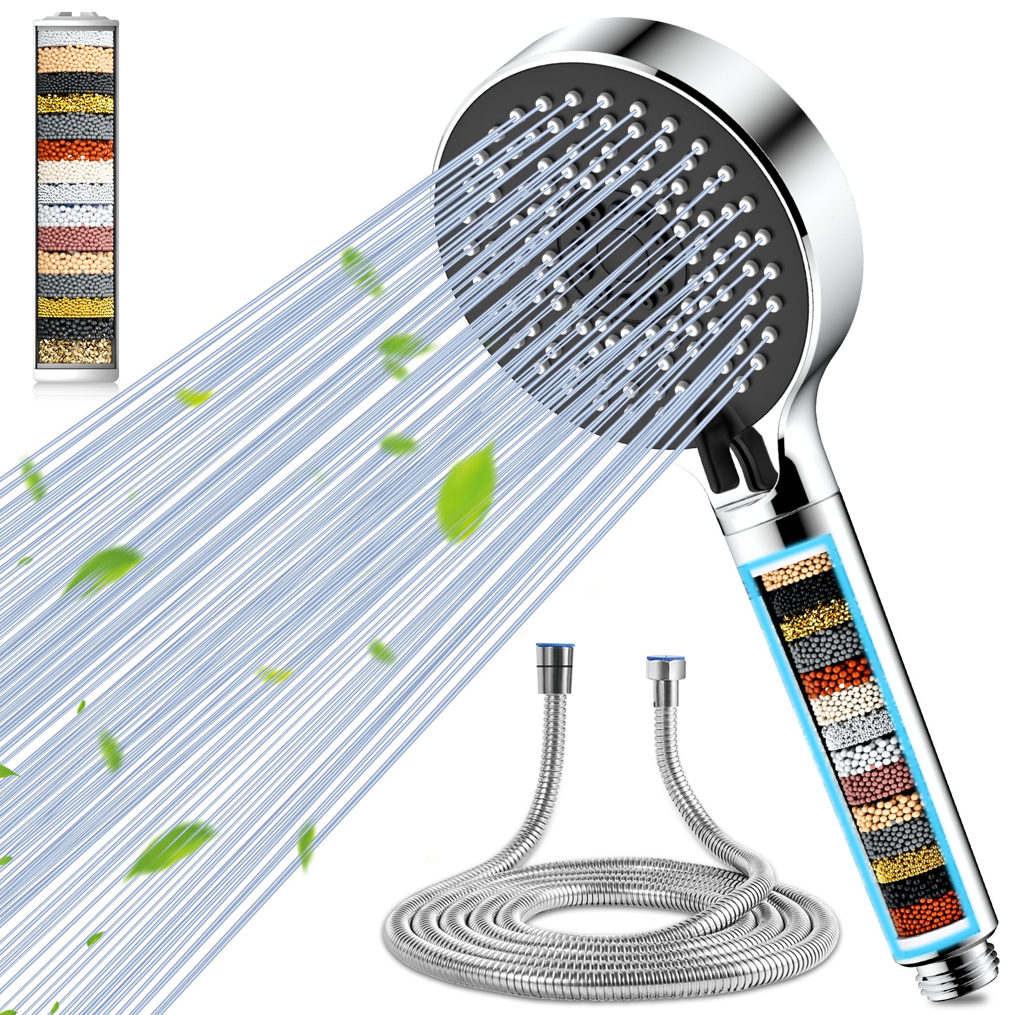Magichome 20 Stage Filter Shower Head and 1.5M Hose, 5 Modes