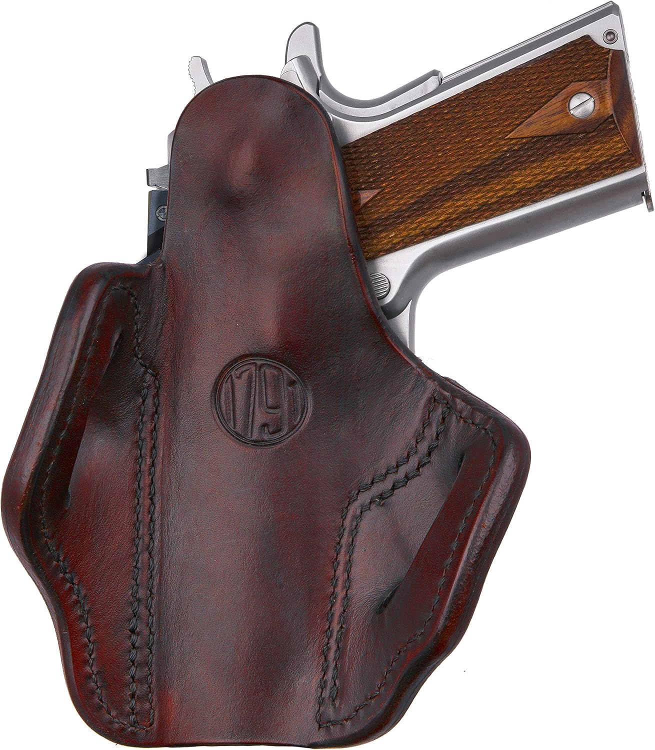 1791 GUNLEATHER 1911 Compact Optic Ready Holster - OWB CCW Leather Gun Holster for Belts - Right Handed - Fits 1911 Commander, Officer Models with 4" and 4.25" Barrels