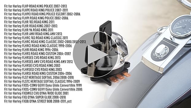 Quaneguzy Motorcycle Ignition Switch Lock with 2*Keys Fit