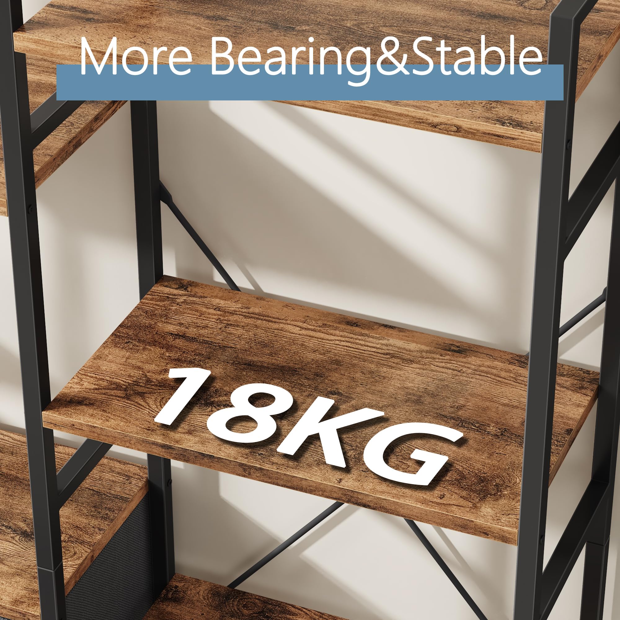Bücherregal mit 3 Schubladen 120x142cm Standregal Raumteiler Industrial Style 10 offene Fächer 142cm Hoch