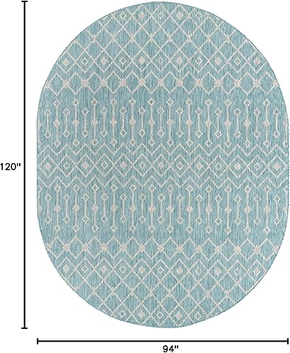 Vista 446 de Unique Loom Alfombra Colección enrejado Marroquí Celosía Transicional Interior y Exterior, Polipropileno Gris carbón/natural