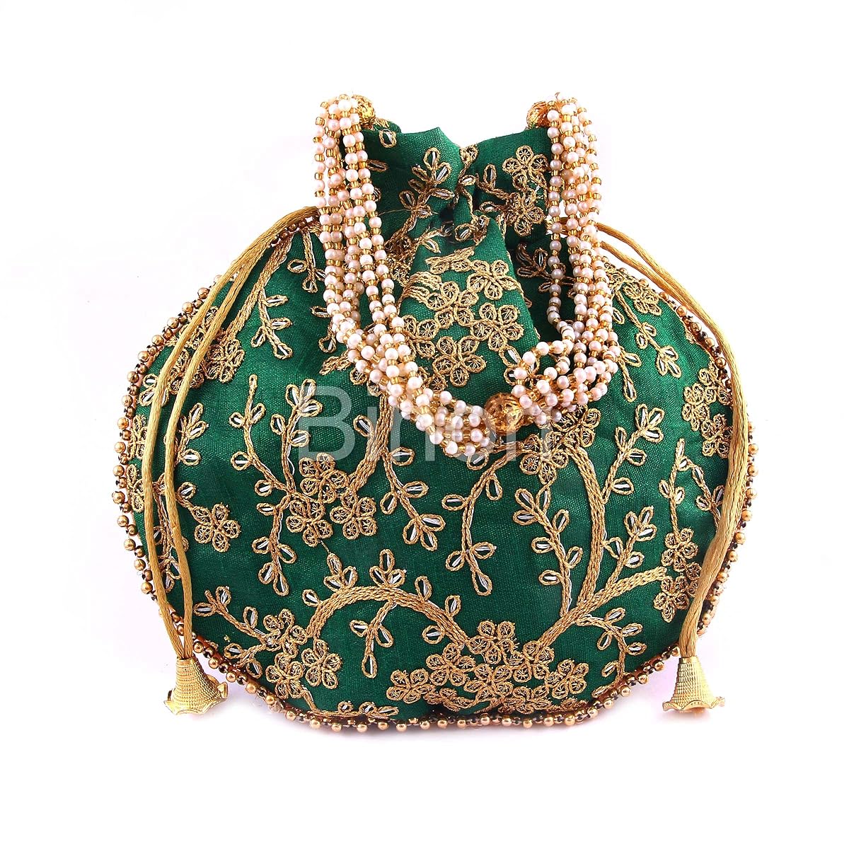 BINORI FASHIONS Rajasthani Style Royal Clutch Silk Batwa Bag Combo Khajoor