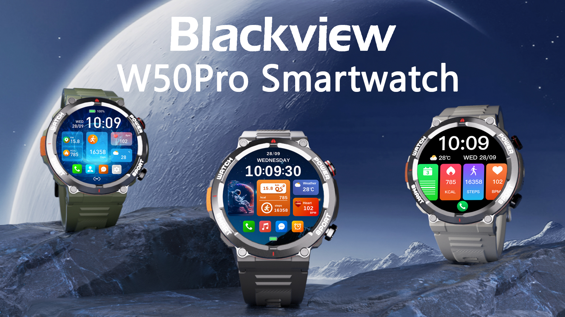 Smartwatch Blackview W50 Uomo - 1.39'', Chiamate Bluetooth, 100 Modalità Sport, IP68 - Foto 6