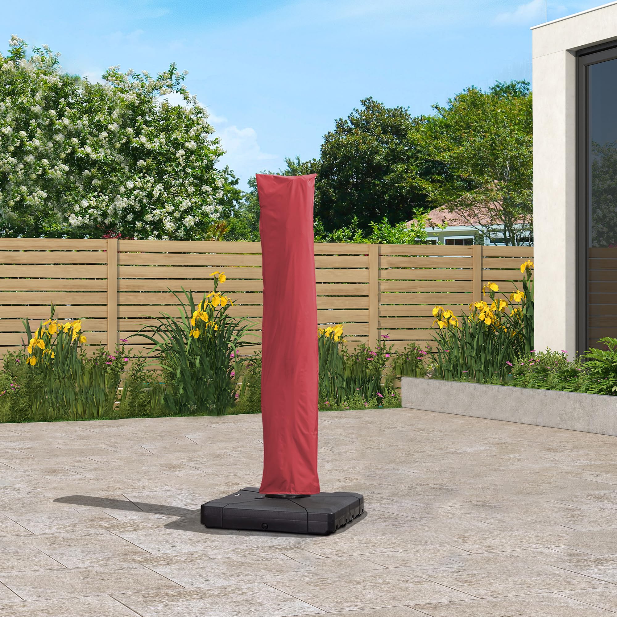 PURPLE LEAF Outdoor Cantilever Umbrella Cover Easy Setup L Size Terra