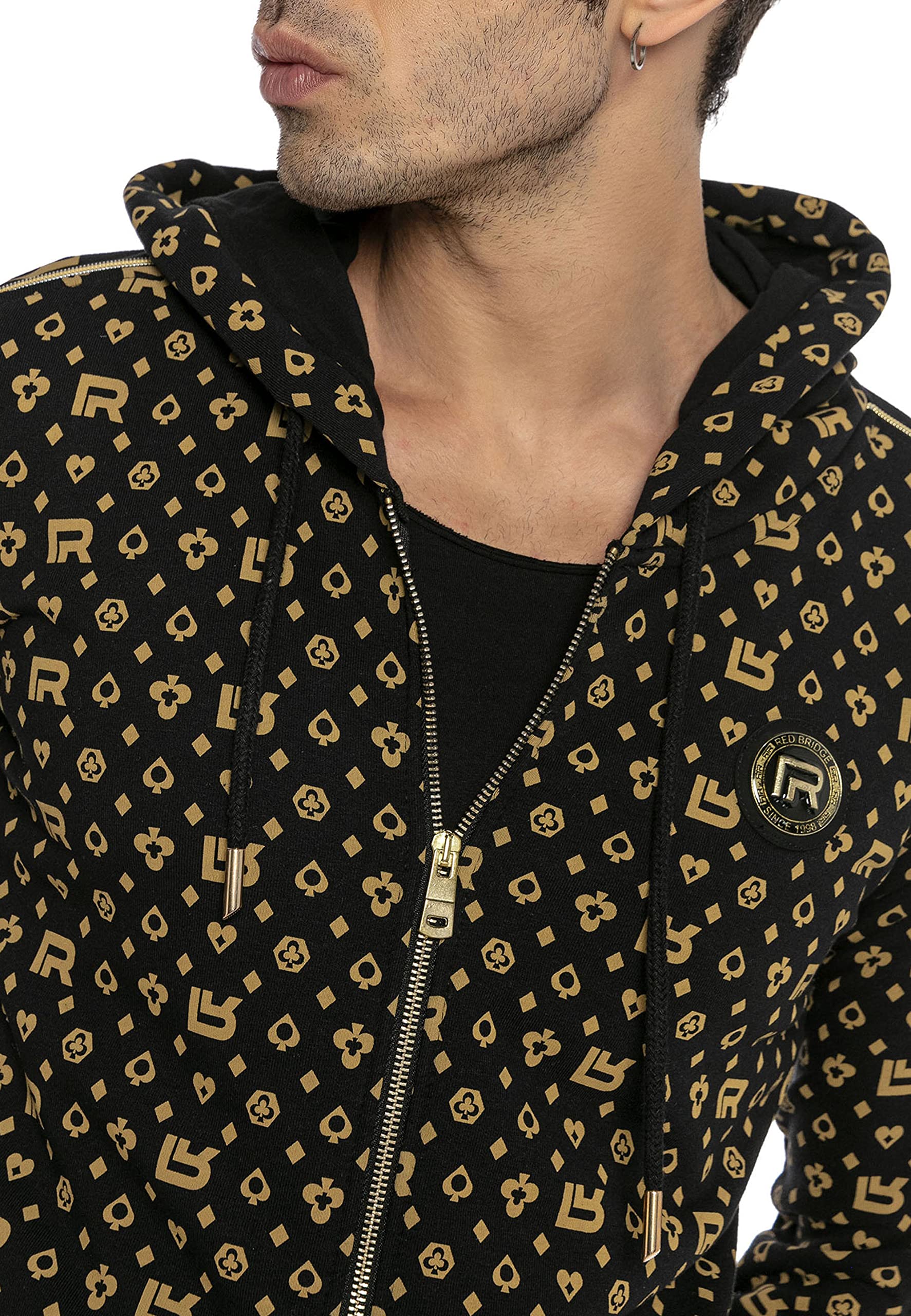 Redbridge Sudadera con Capucha para Hombre Suéter con Cremallera Chaqueta Algodòn Deportiva