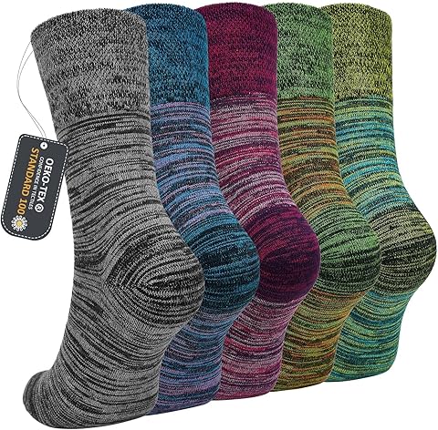 Calcetines Hombre Algodón de Vestir: Medias Transpirables con Puño Suave y Diseño Sin Costuras para Trabajo Oficina Traje y Uso Diario Idea Regalo Perfecta para Hombre– 5 Pares