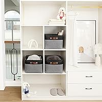 Vista 29 de OrganiHaus Narrow Storage Bins 15x06in, Small Closet Bins for Shelves, Bathroom Storage Baskets for Shelves, Narrow Baskets, Fabric Organizer with